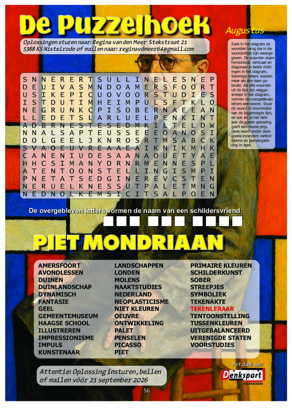 Aangepaste Puzzel uit den Uitlaat nr.4